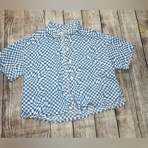 Hollister Boxy Button Crop